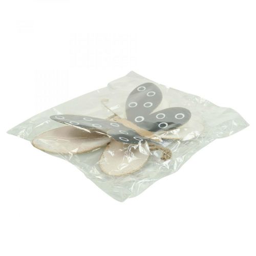 tételeket Wall Art Butterfly Deco fekete fehérarany fém 15cm