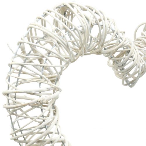 Floristik24 Fűzfa szív fehér 40cm x 45cm