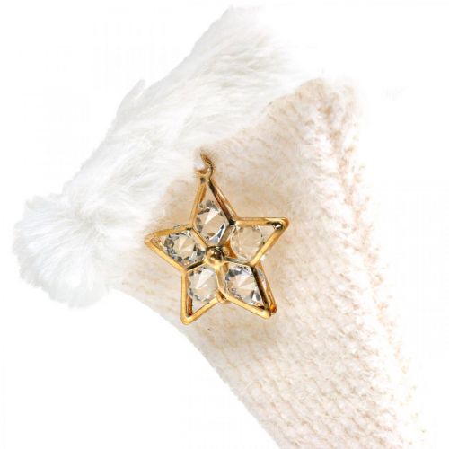 tételeket Karácsonyi medál filc kesztyű hegyes sapka krém 6 db