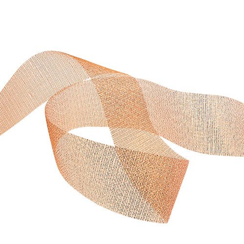 Floristik24 Karácsonyi szalag réz 40mm 25m