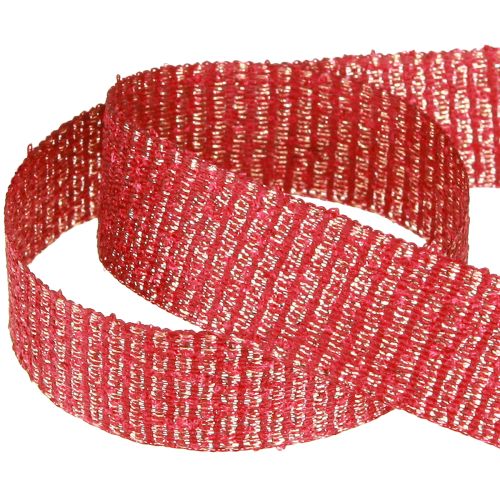 tételeket Karácsonyi szalag arany szálakkal ajándék szalag piros 25mm 20m