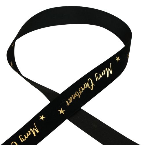 tételeket Ajándék szalag Karácsonyi szalag fekete bársony szalag 25mm 20m