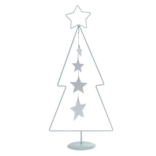 Floristik24 Karácsonyfa fém fehér H53,5cm