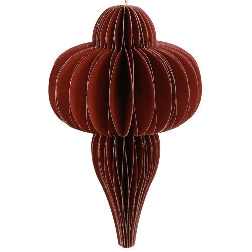 tételeket Karácsonyfadíszek, bordói papírból, 20 cm, 2 darab, elegáns, összecsukható