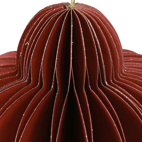 tételeket Karácsonyfadíszek, bordói papírból, 20 cm, 2 darab, elegáns, összecsukható