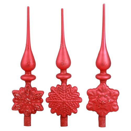 Floristik24 Karácsonyfa fedő piros Karácsonyfa fedőüveg H34cm 1 db