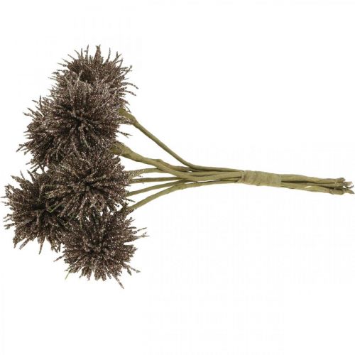 Floristik24 Csillogó karácsonyi virágok művirágok Karácsonyi réz 4 darabos csokorban