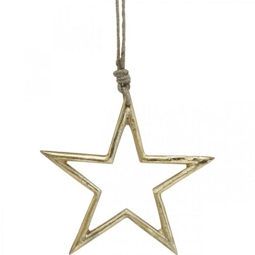 tételeket Karácsonyi dekoráció csillag, adventi dekoráció, csillag medál Golden B15,5cm