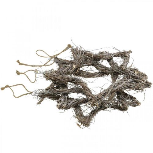 tételeket Karácsonyi dekorációs csillag fehér mosott csillagok akasztható bodza 30cm 4db