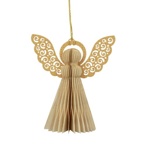 tételeket Papír angyal Karácsonyi angyal dekoráció papírkrém H12cm 4 db