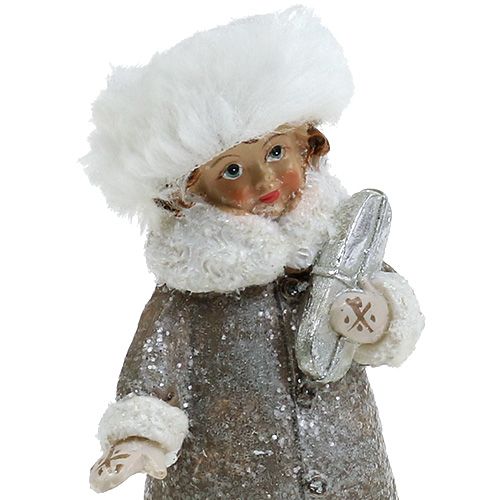 Floristik24 Karácsonyi figura szürke-fehér 13cm 2db