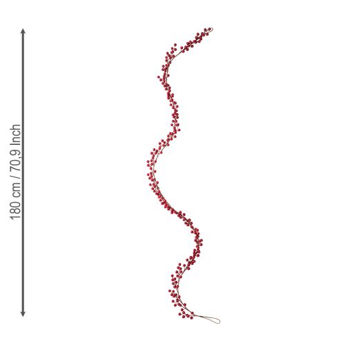 tételeket Karácsonyi műbogyós füzér piros 180 cm