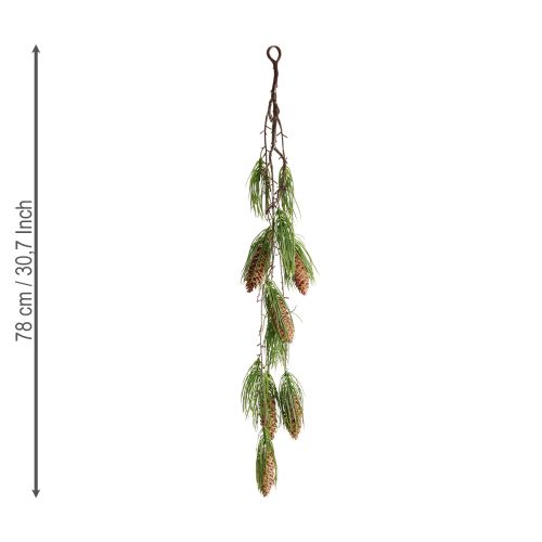 tételeket Mesterséges karácsonyi füzér fenyőtobozokkal ünnepi dekorációhoz