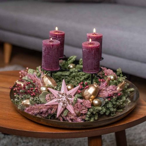 tételeket Karácsonyi koszorú dekoráció zöld szárított virágkoszorú ajtókoszorú len gyógynövény ünnepi Ø34cm