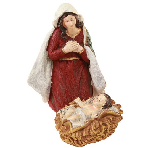 Floristik24 Karácsonyi betlehemes figura szett kézzel festett polyresin 8-20cm 8 db