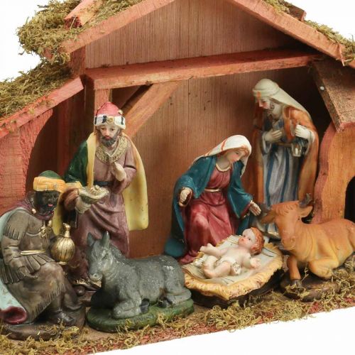 tételeket Karácsonyi kiságy figurákkal Kiságy Karácsonyi díszkészlet 40×13×23,5cm