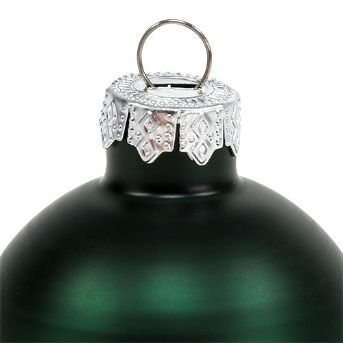 Floristik24 Karácsonyi labda Ø4cm sötétzöld 24 db