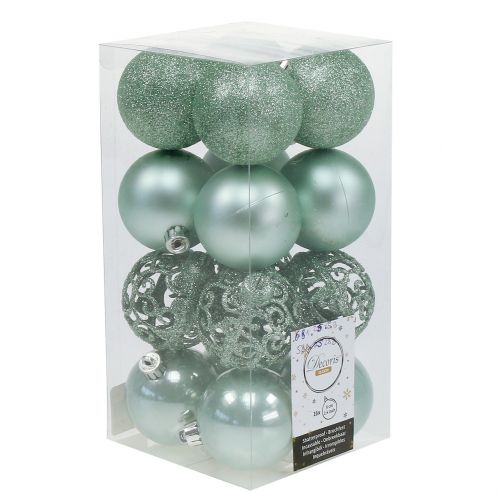 Floristik24 Karácsonyi bál világoszöld Ø6cm 16 db