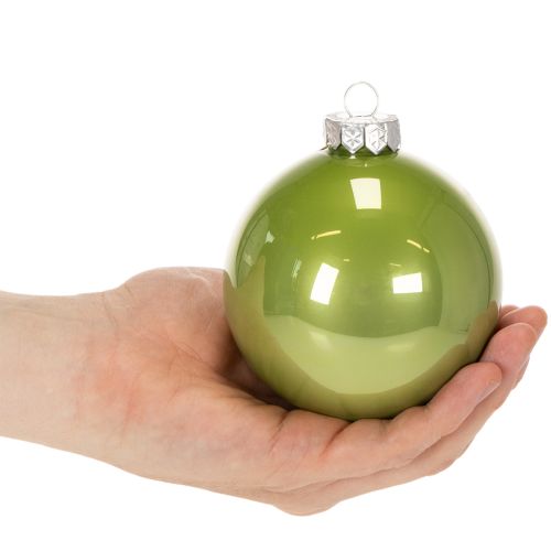 Fényes karácsonyi gömbdíszek, 10 darabos készlet, vegyes színek, 95 mm | Floristik24.hu