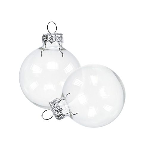Floristik24 Karácsonyi golyós üveg Ø4cm átlátszó 24 db