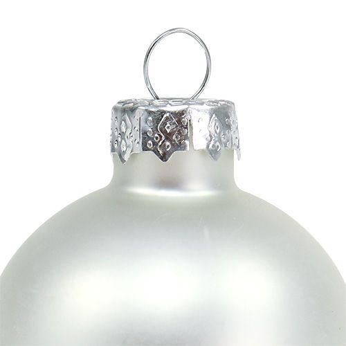 tételeket Karácsonyi golyós üveg Ø6cm ezüst mix 24db