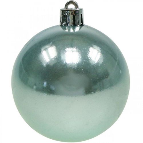 tételeket Karácsonyi labdák műanyag világoskék keverék Ø6cm 10 db