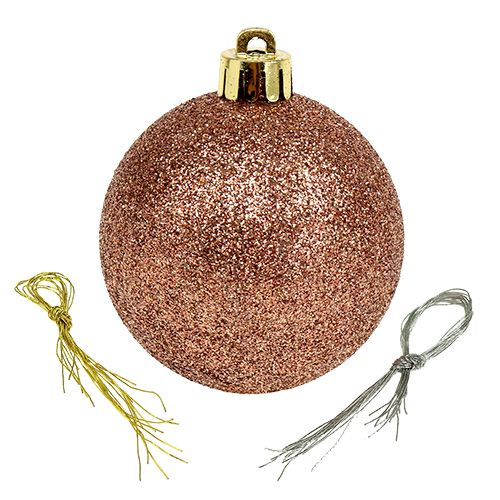 Floristik24 Karácsonyi golyó műanyag Ø6cm zöld válogatás. 30 db