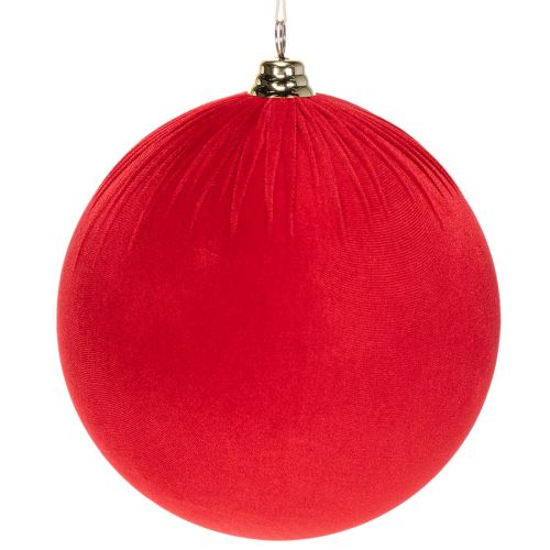 Piros Bársony Karácsonyi Gömb, Nagy Dekoratív Gömb Akasztásra, 25cm, 2 Darab vétel | Floristik24.hu