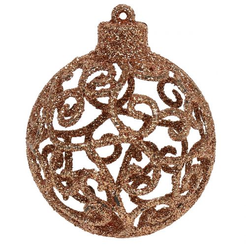 Floristik24 Karácsonyi labda réz arany Ø6cm 16 db