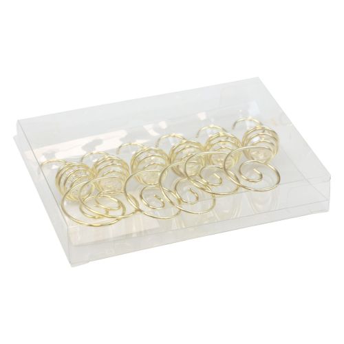 Floristik24 Karácsonyi gömbakasztó, gömbakasztó arany 7cm 6db