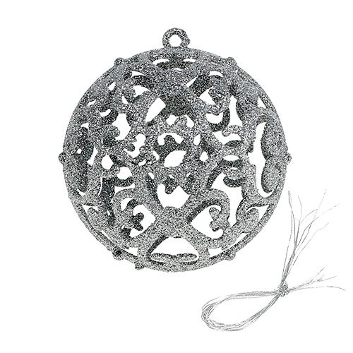 Floristik24 Karácsonyi labdák műanyag rózsaszín-ezüst választékban. Ø8cm 8db
