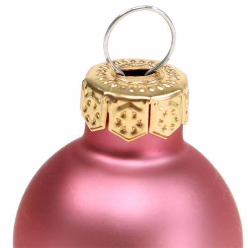 tételeket Mini karácsonyi labda antik rózsaszín válogatva Ø2,5cm 24db