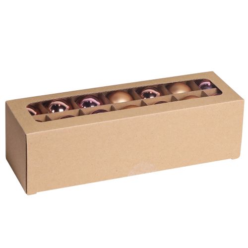 tételeket Karácsonyi labdák kajszibarack keverék fagolyó üveg Ø4cm 24 db