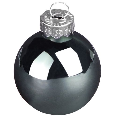 tételeket Karácsonyi labdák üvegfa golyók zöld szürke 4cm 24 db