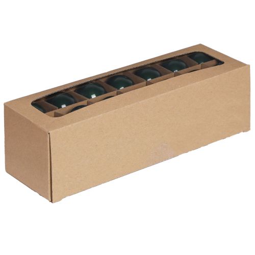 Floristik24 Karácsonyi labdák üveg mini fagolyók zöld Ø4cm 24 db