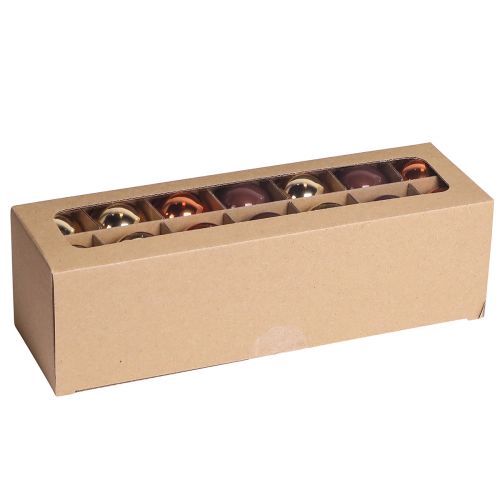 tételeket Karácsonyi labdák aranybarna mix üveggolyók Ø4cm 24 db