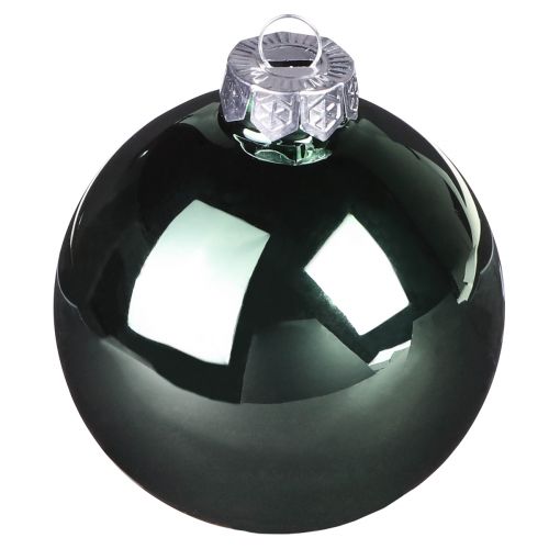 tételeket Karácsonyi golyók zöld szürke üveg gömbök Ø6cm 24 db