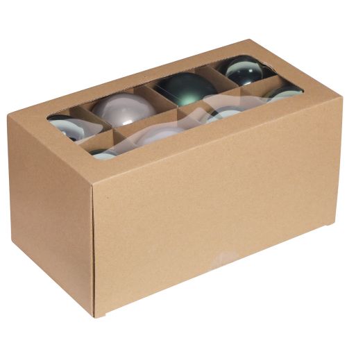 tételeket Karácsonyi labdák zöld szürke üveggolyók Ø7,5cm 12 db