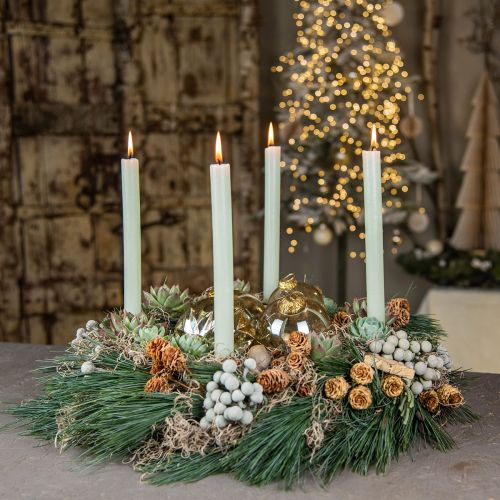 Floristik24 Karácsonyi golyó üveg Karácsonyfa golyó átlátszó, barna Ø8cm 4db