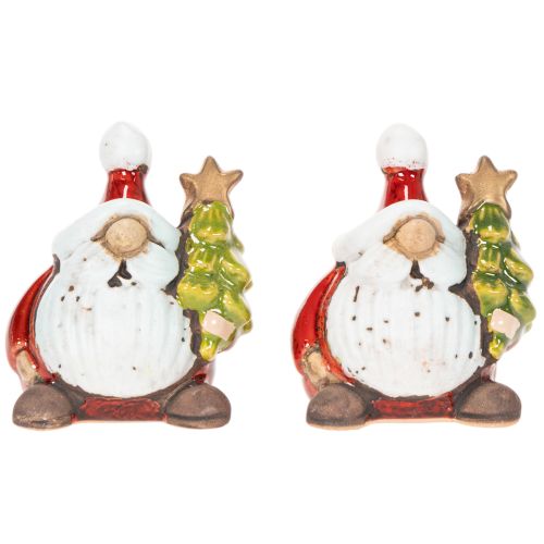 Mikulás figura karácsonyfadíszítéssel, 7 cm, 2 darab | Floristik24.hu