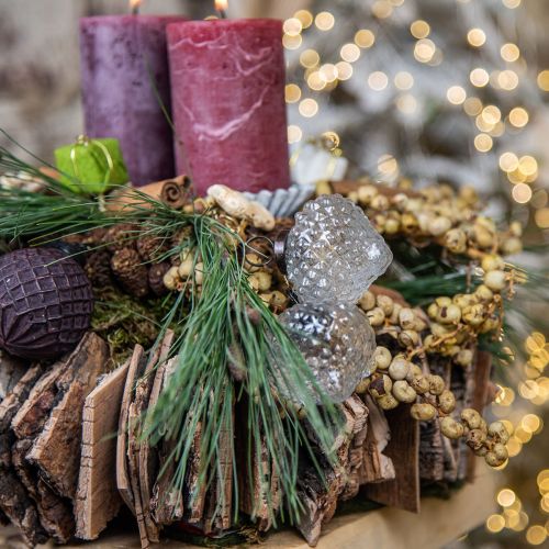 tételeket Karácsonyi díszek üveg dekoráció hagyma átlátszó gyémánt Ø5,5cm 9 db