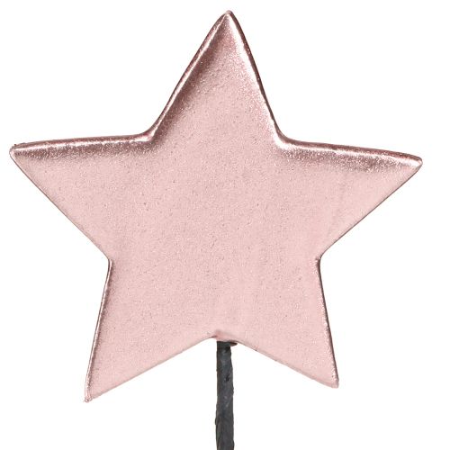 Floristik24 Mikulásvirág pálcikán rózsaszín Ø7cm – 2. választás – 24 db