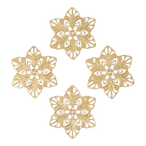 Mikulásvirág csillagok Karácsonyi dekoráció fém Ø6cm 36db