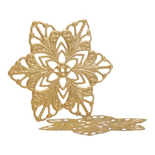 tételeket Mikulásvirág csillagok Karácsonyi dekoráció fém Ø6cm 36 db