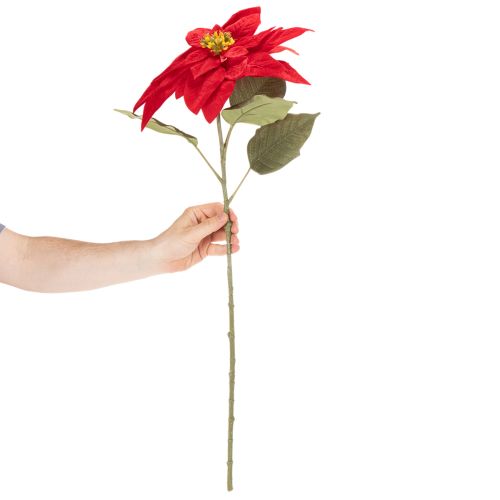 Mesterséges mikulásvirág piros, egyszárú dekoráció 82 cm | Floristik24.hu