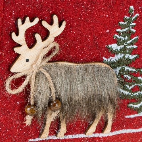 tételeket Karácsonyi táska piros bundával 15,5cm x 18cm 3 db