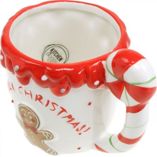 tételeket Karácsonyi csésze Merry Christmas fehér kerámia 10,5cm