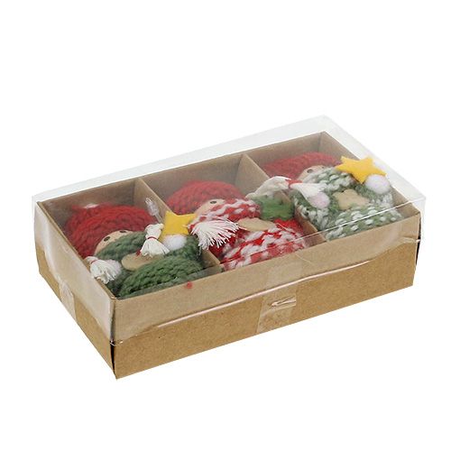 Floristik24 Karácsonyi manó akasztható 6,5cm L15cm válogatott 3 db