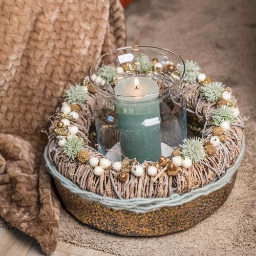 Floristik24 Karácsonyi ágak, hóbogyó, műnövény behavazott L58cm