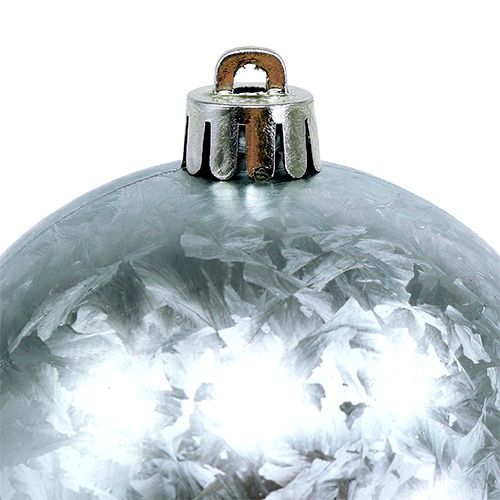 tételeket Karácsonyi golyó műanyag Ø8cm jégkék 3db